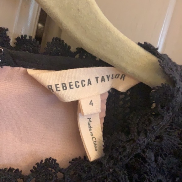 REBECCA TAYLOR- NWOT Black lace cocktail dress. - Picture 4 of 13